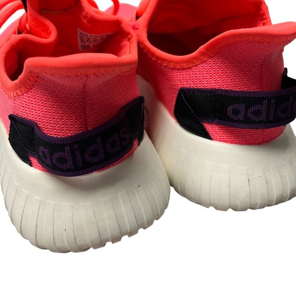 Adidas SIZE 10 Womens Kaptir X Signal Coral Orange Cloudfoam Sneakers - Picture 5 of 10